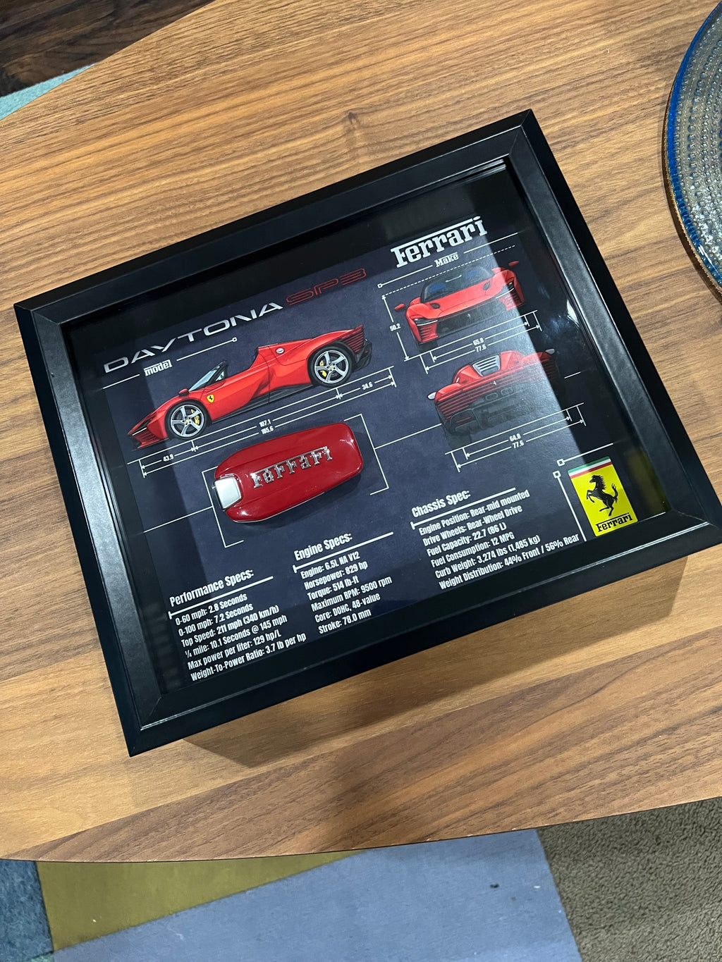 Ferrari Daytona SP3 Key Blueprint Frame