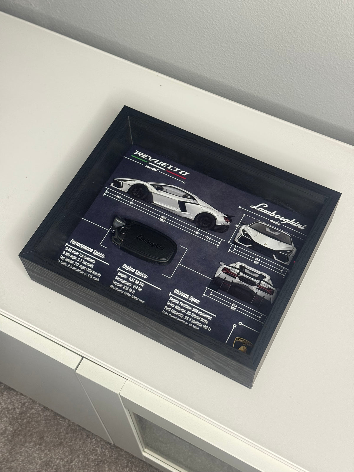 Lamborghini Revuelto Key Blueprint Frame