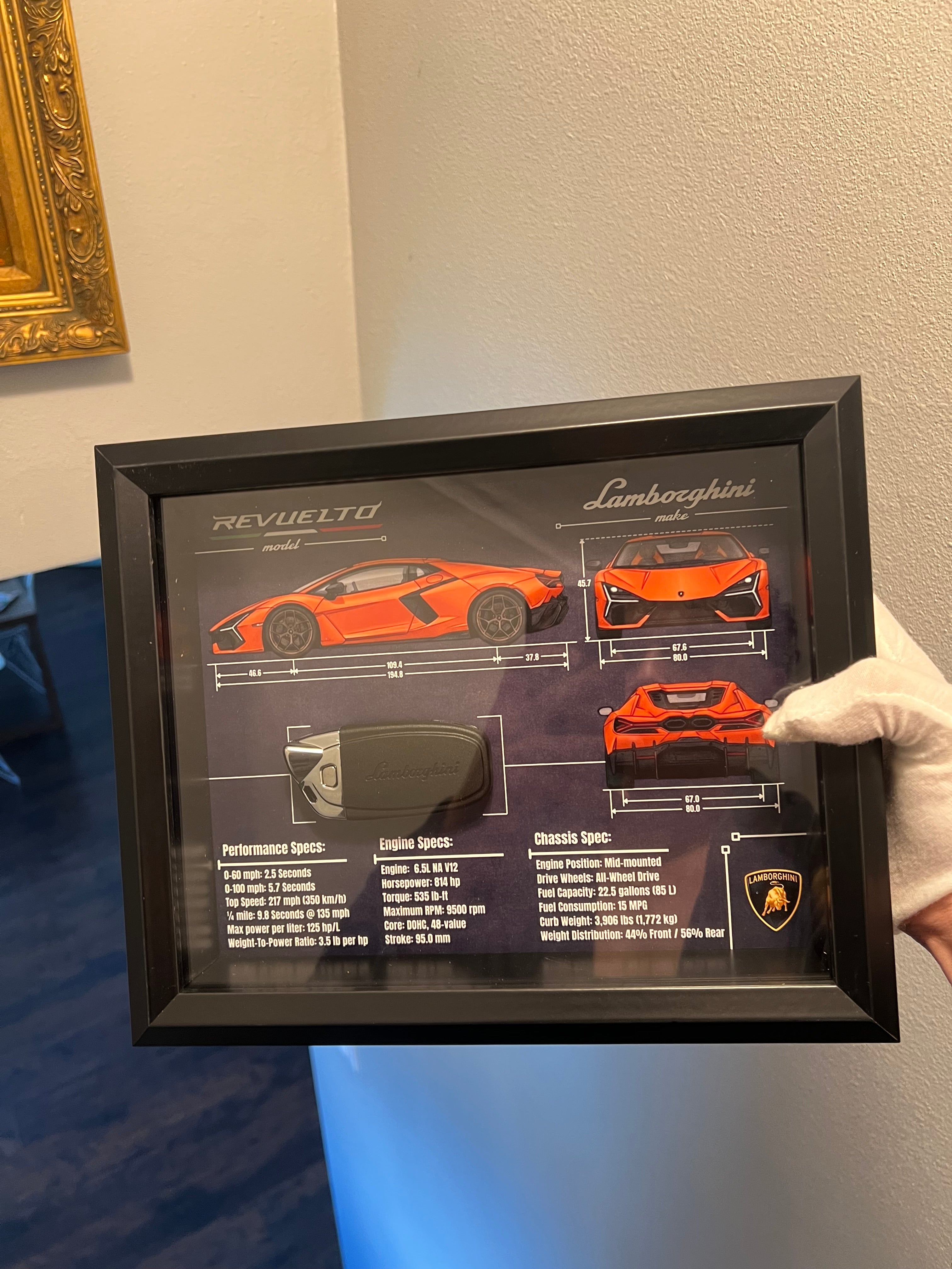 Lamborghini Revuelto Key Blueprint Frame