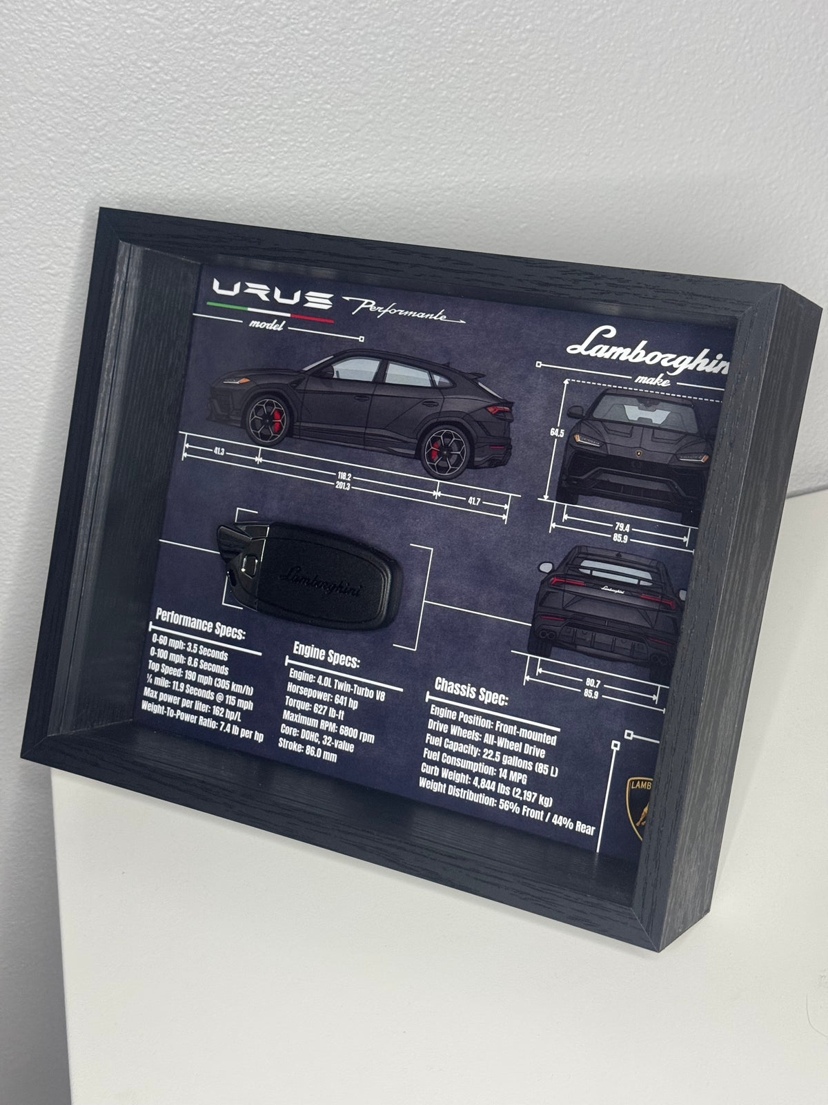 Lamborghini URUS Key Blueprint Frame