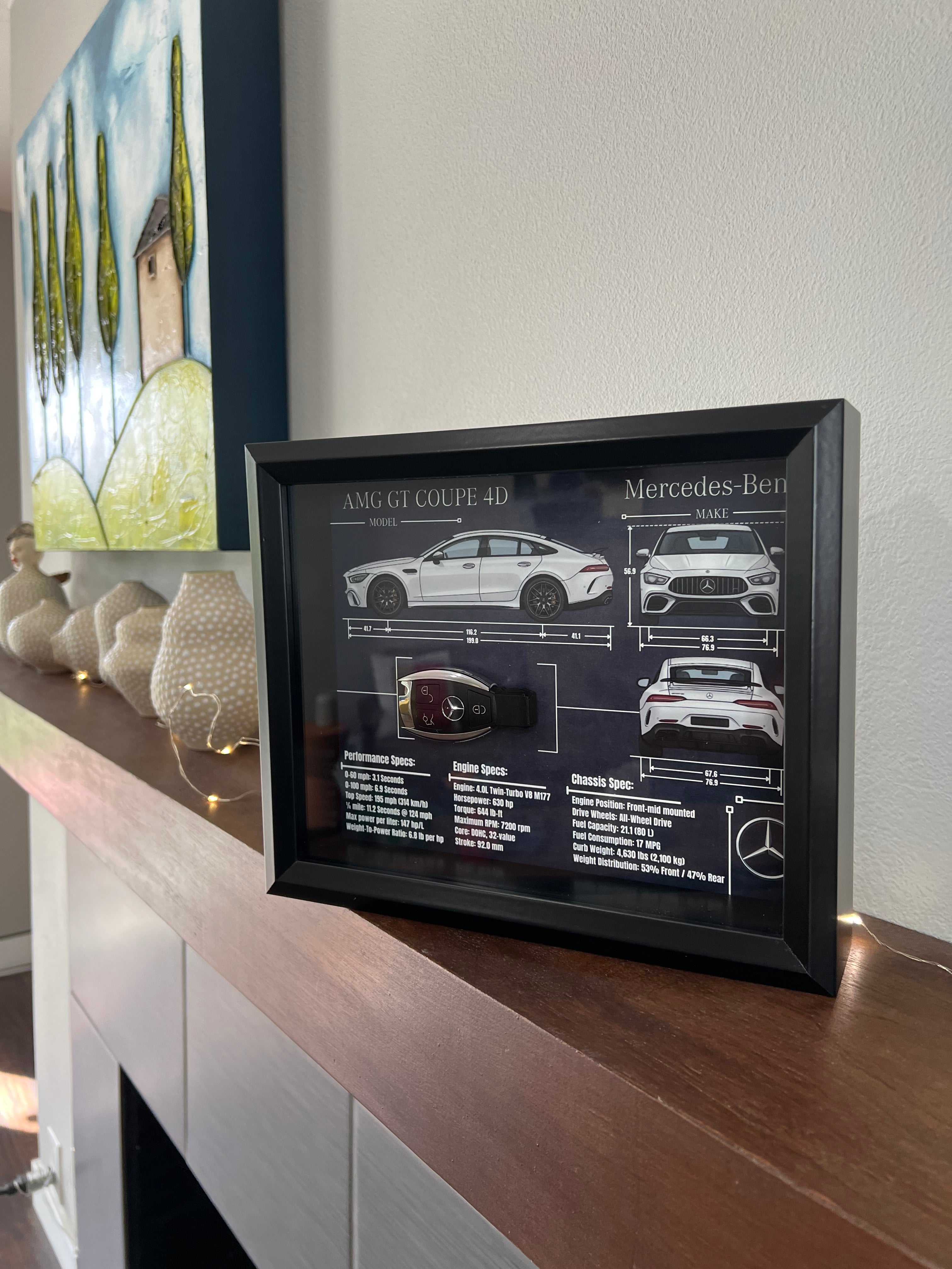 Mercedes-Benz AMG GT 4D Key Blueprint Frame