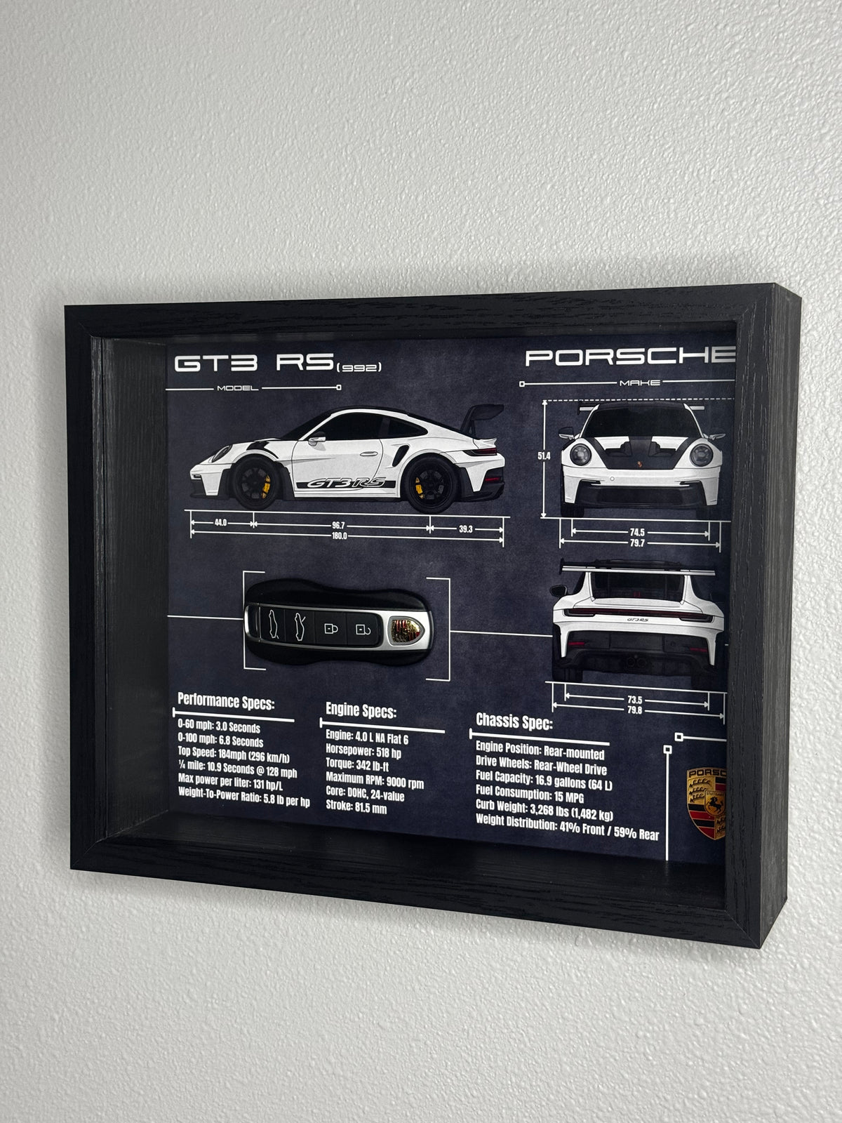 Porsche 911 GT3 RS (992) Key Blueprint Frame