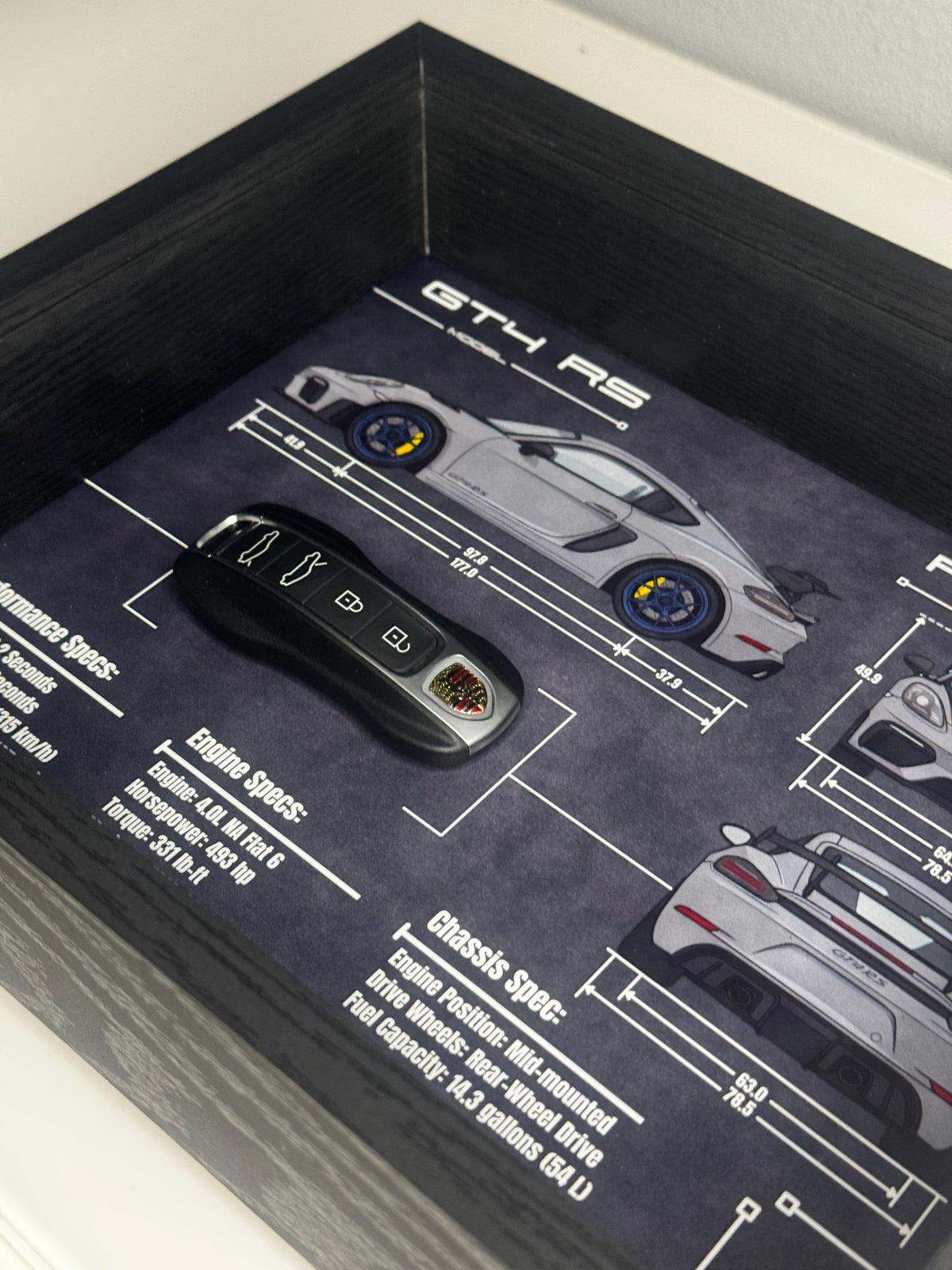 Porsche 911 GT4 RS Key Blueprint Frame