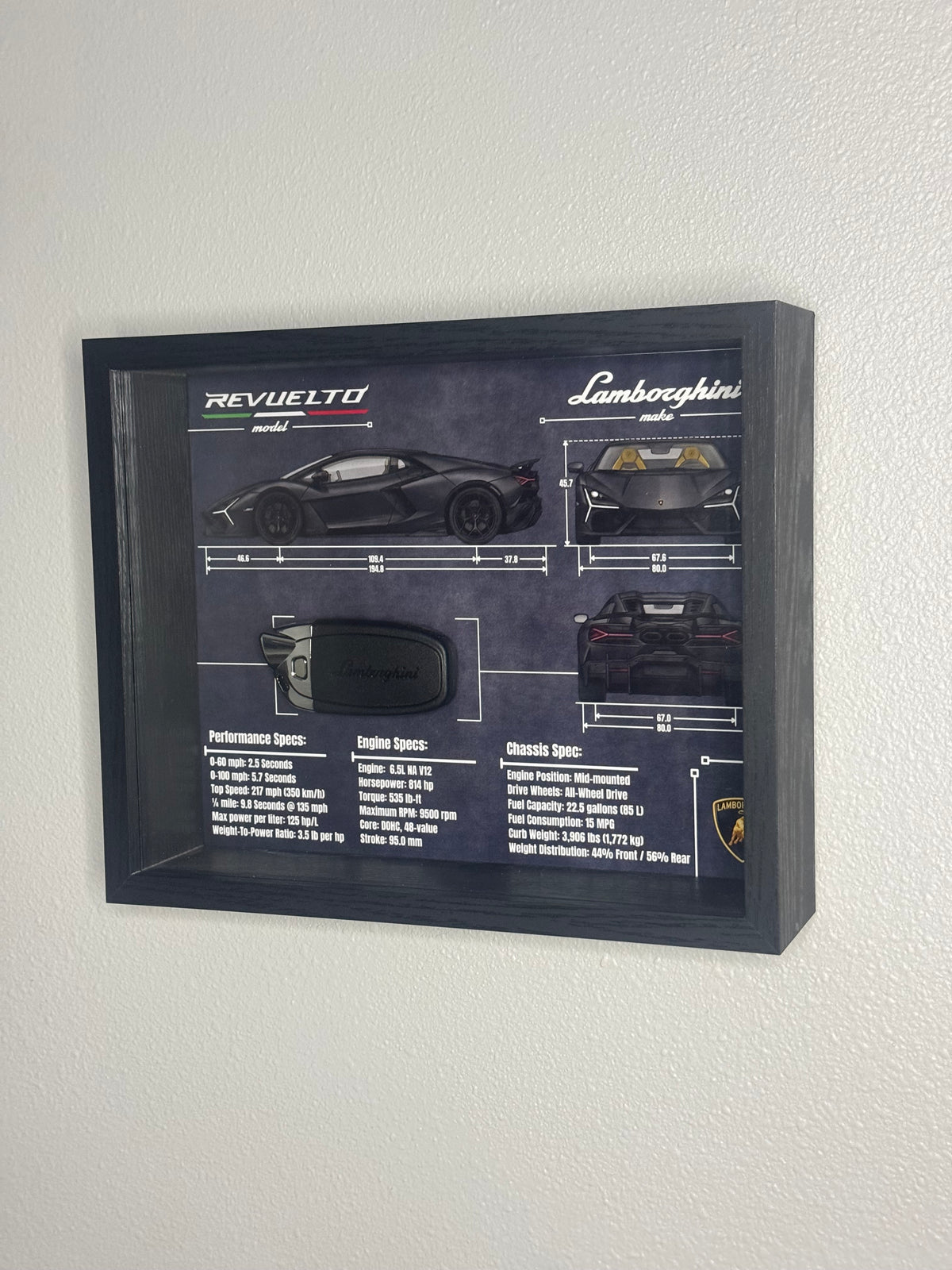 Lamborghini Revuelto Key Blueprint Frame