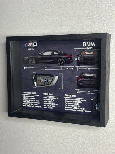 BMW M8 Competition Key Blueprint Frame