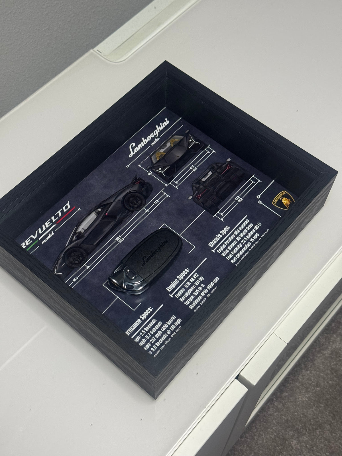Lamborghini Revuelto Key Blueprint Frame