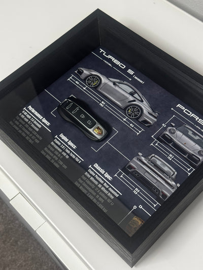 Porsche 911 Turbo S Key Blueprint Frame