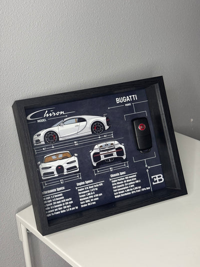 Bugatti Chiron Key Blueprint Frame