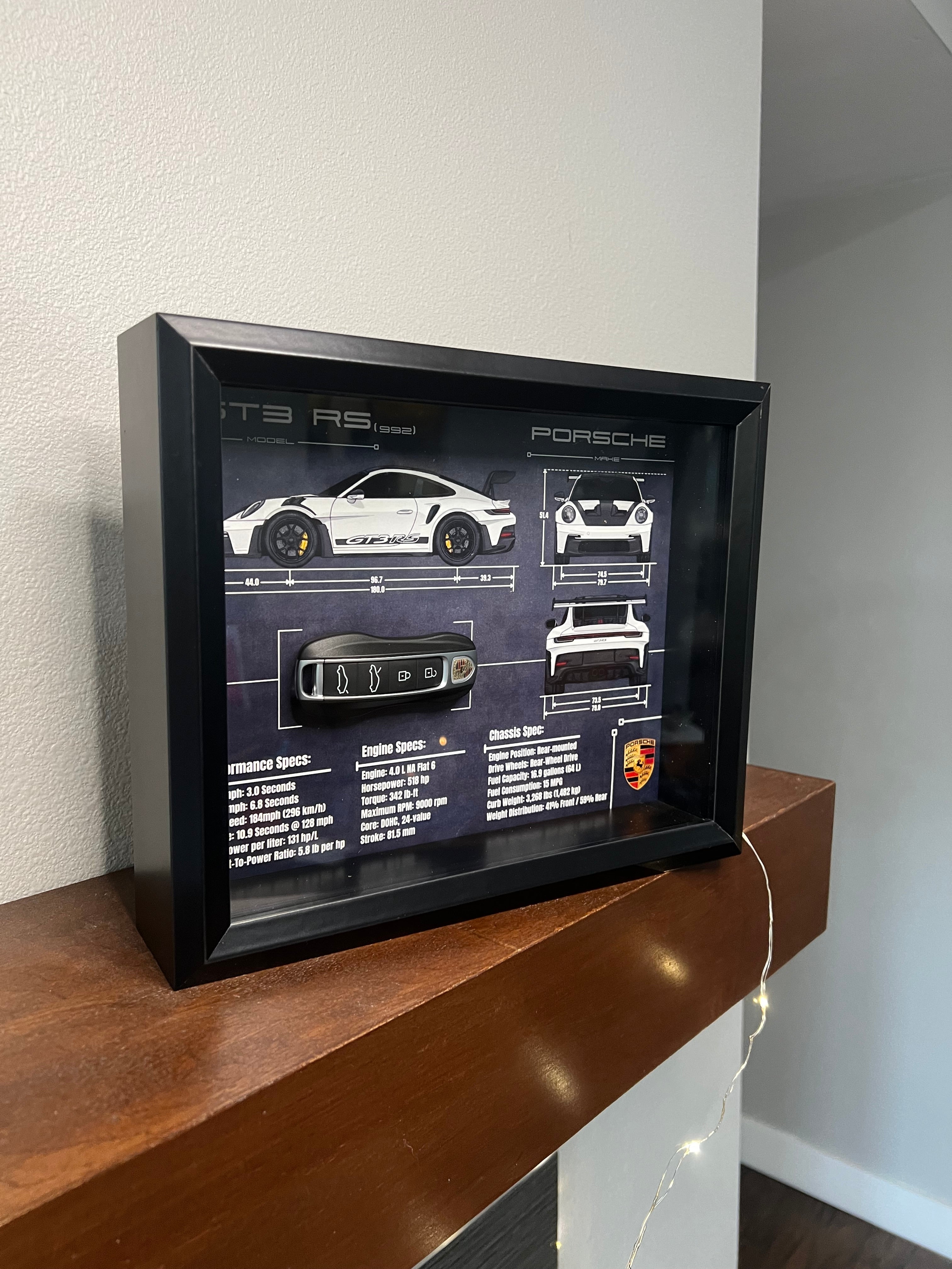 Porsche 911 GT3 RS (992) Key Blueprint Frame