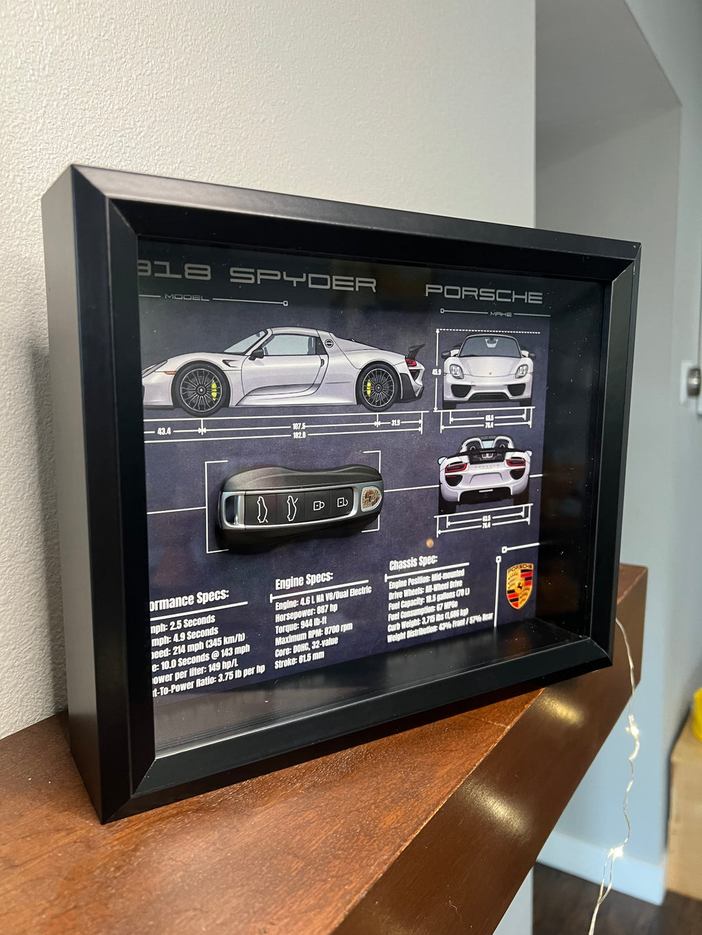 Porsche 918 Spyder Key Blueprint Frame