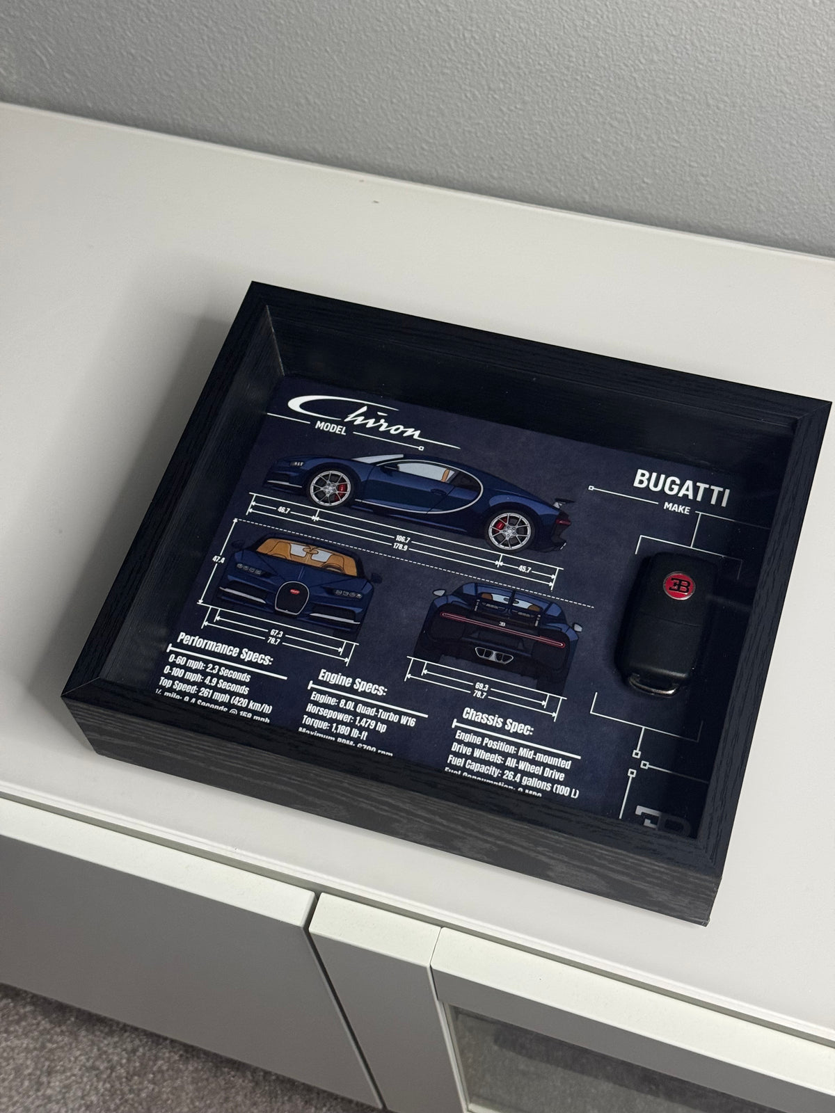 Bugatti Chiron Key Blueprint Frame