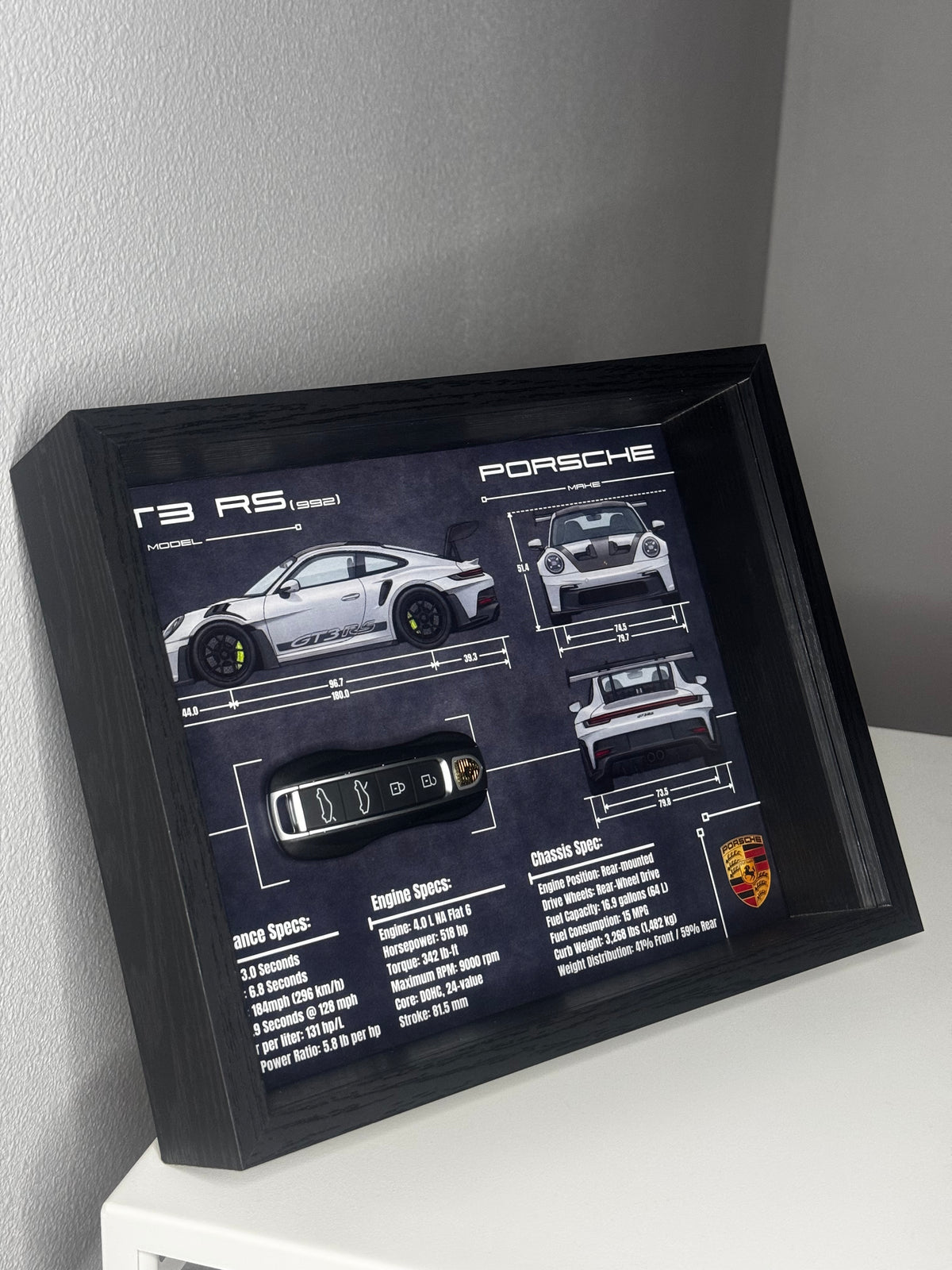 Porsche 911 GT3 RS (992) Key Blueprint Frame