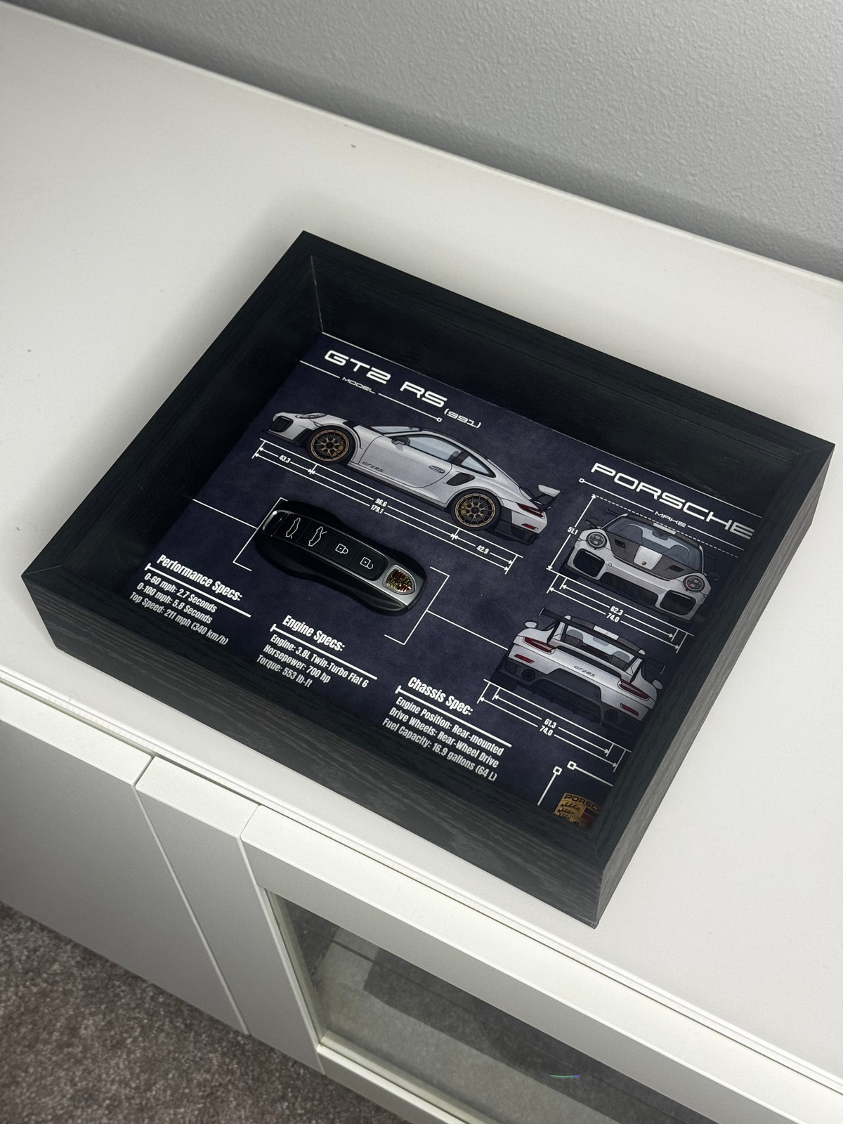 Porsche 911 GT2 RS (991) Key Blueprint Frame