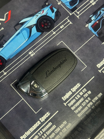 Lamborghini Aventador SVJ Key Blueprint Frame