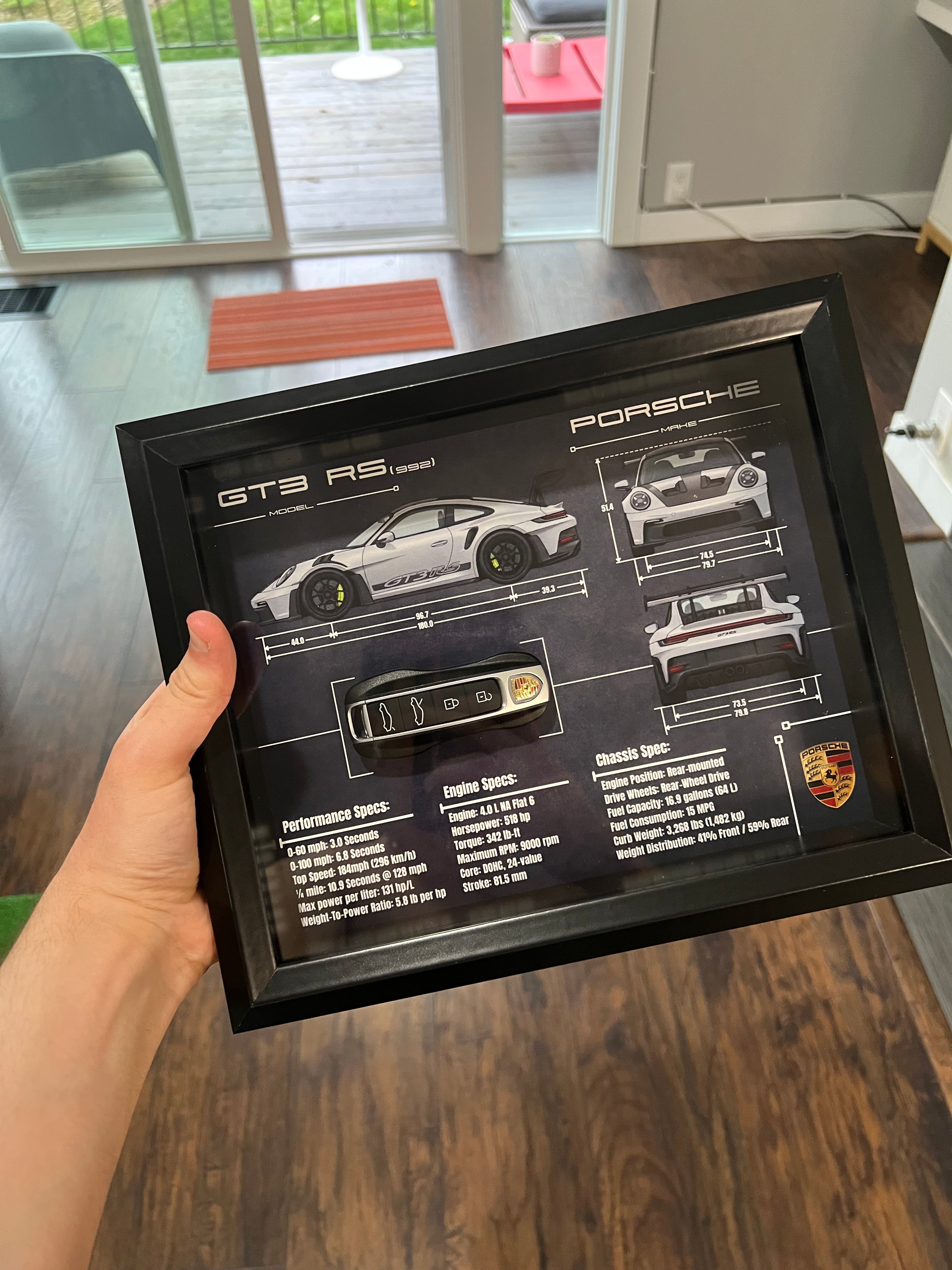 Porsche 911 GT3 RS (992) Key Blueprint Frame