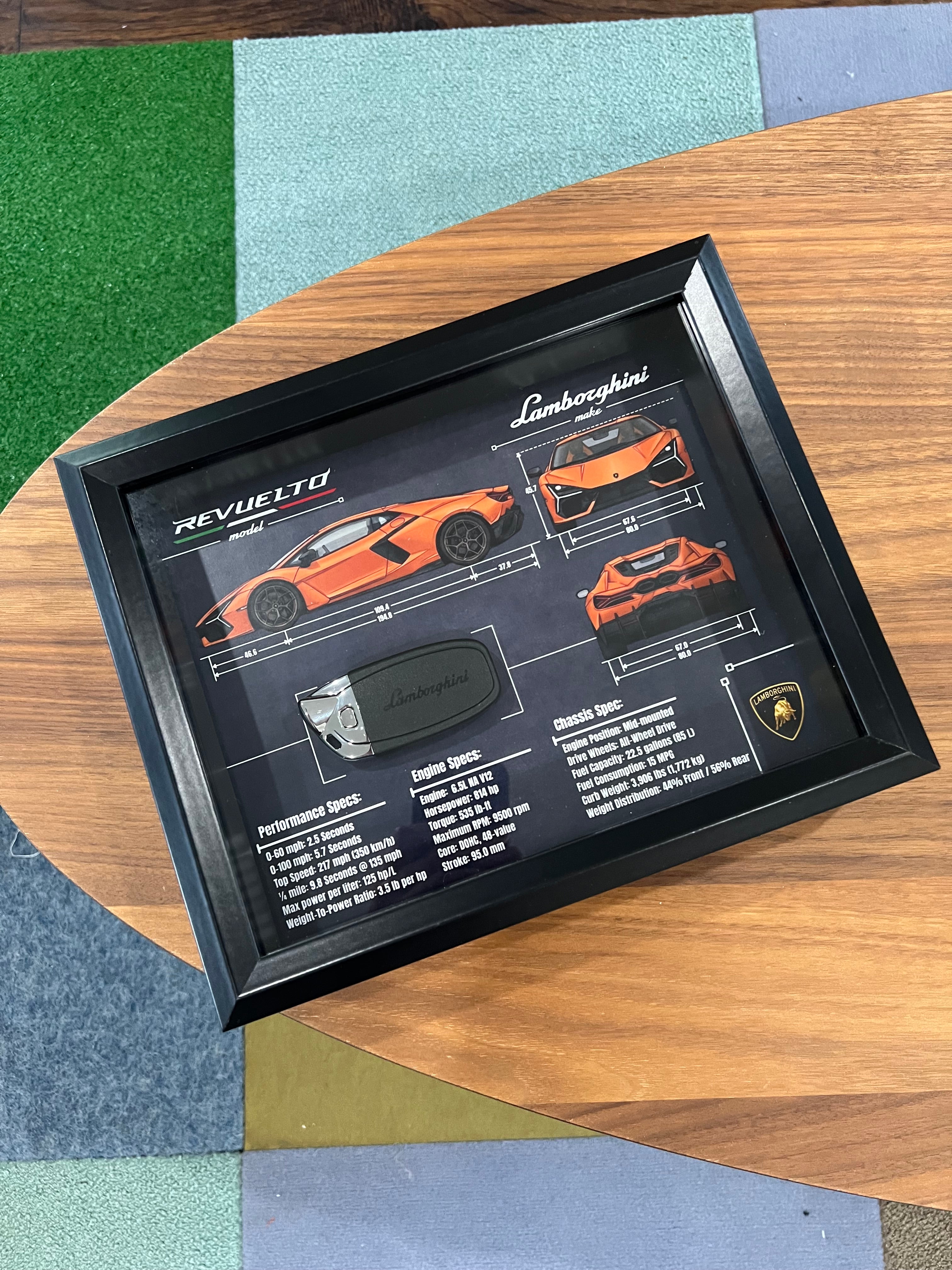 Lamborghini Revuelto Key Blueprint Frame