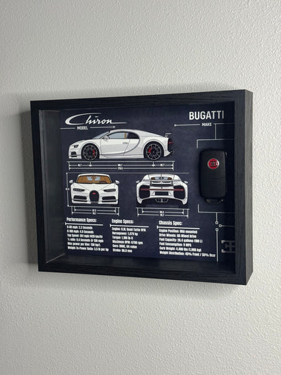 Bugatti Chiron Key Blueprint Frame