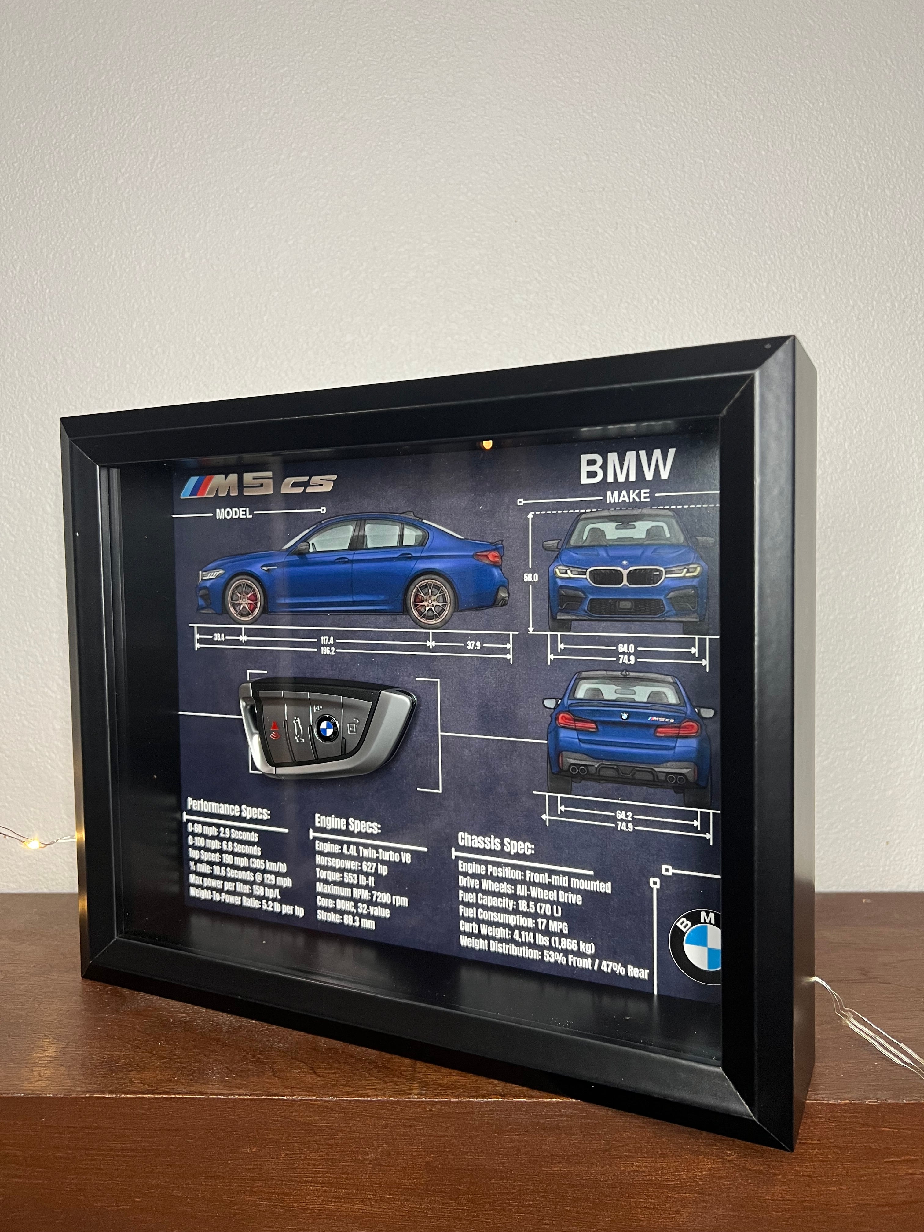 BMW M5 CS Key Blueprint Frame