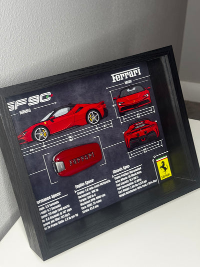 Ferrari SF90 Key Blueprint Frame