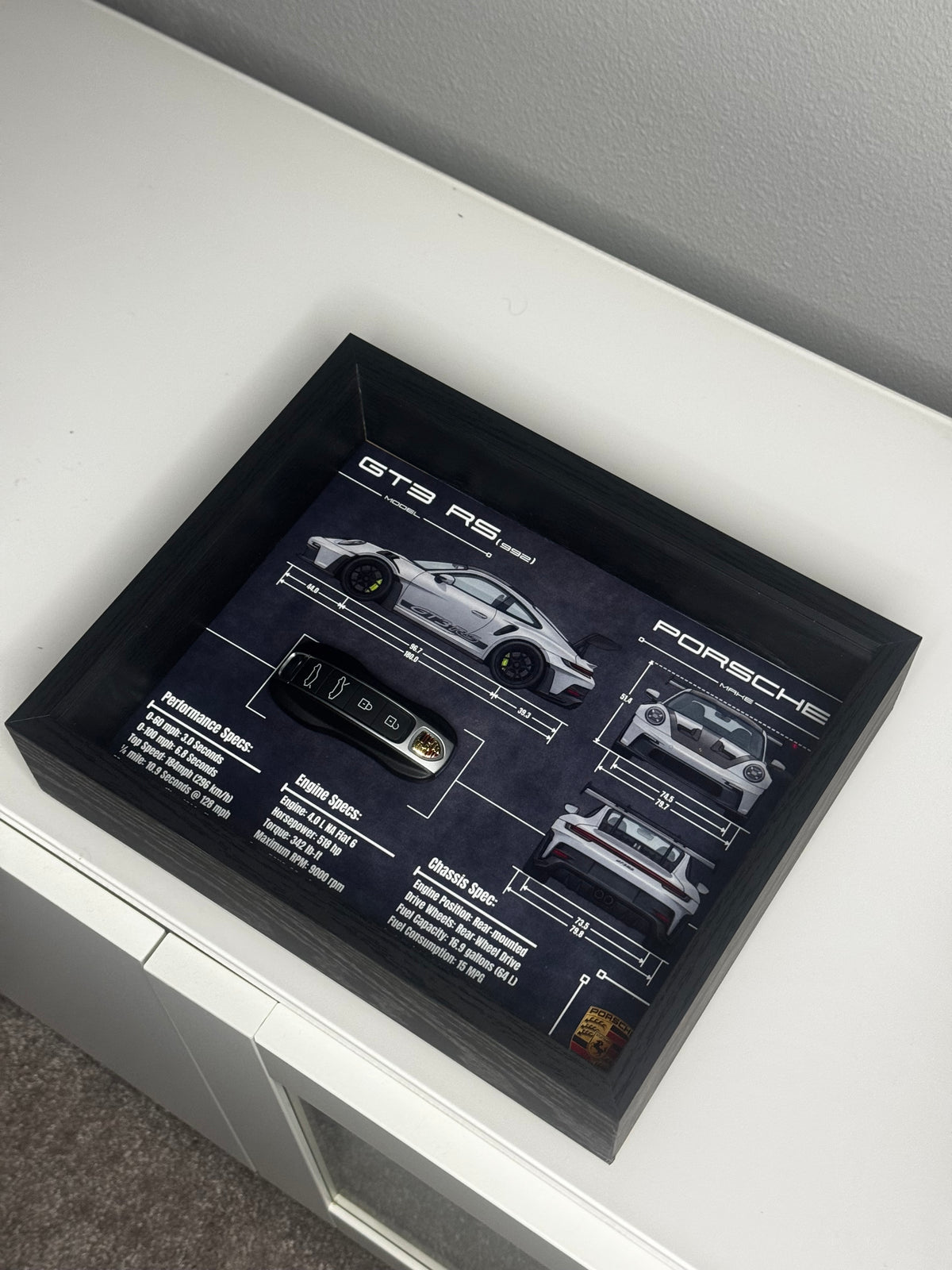 Porsche 911 GT3 RS (992) Key Blueprint Frame