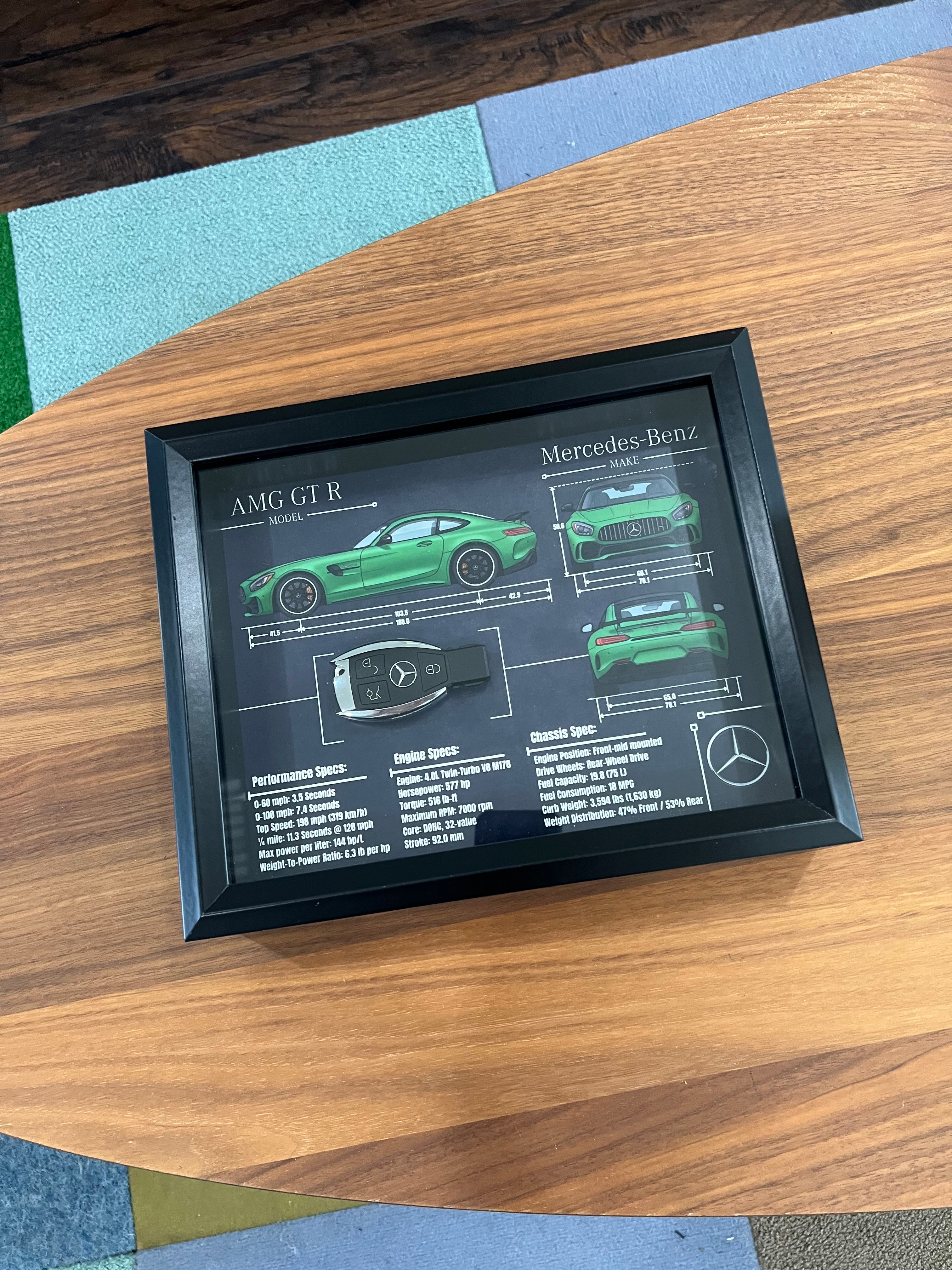 Mercedes-Benz AMG GT R Key Blueprint Frame