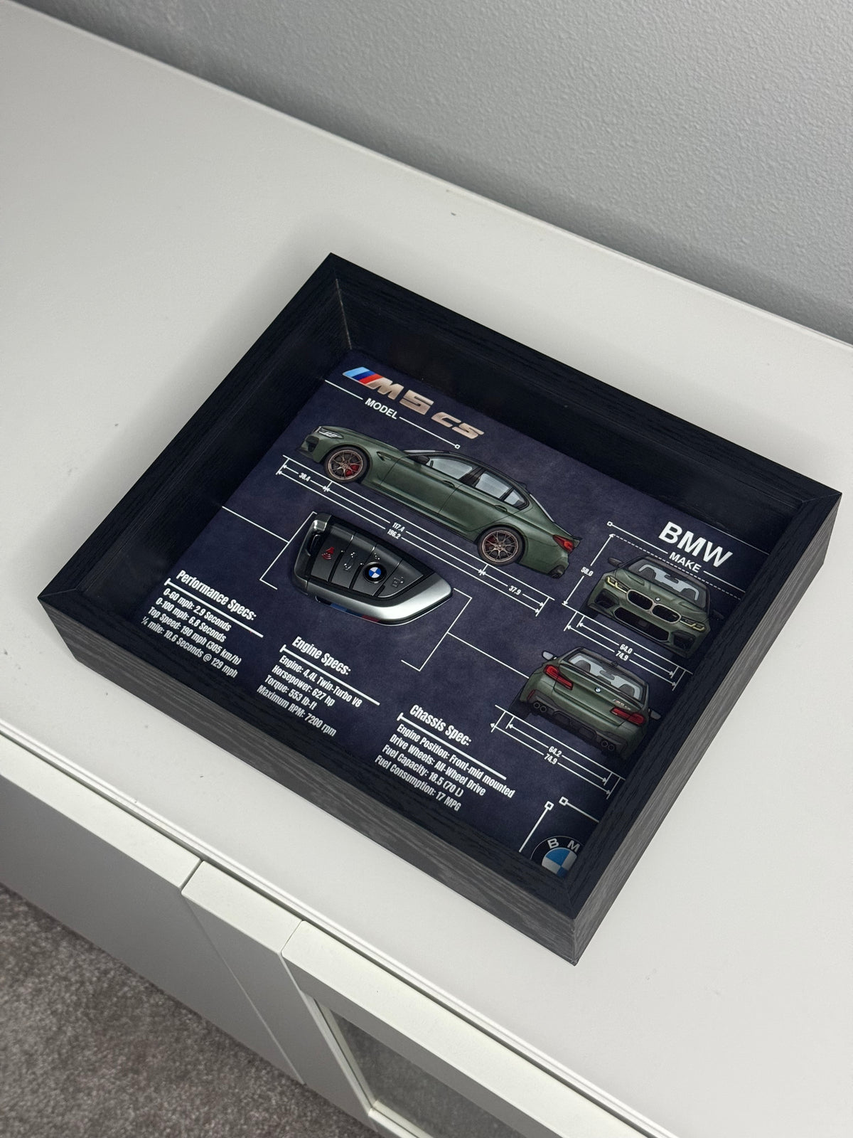 BMW M5 CS Key Blueprint Frame