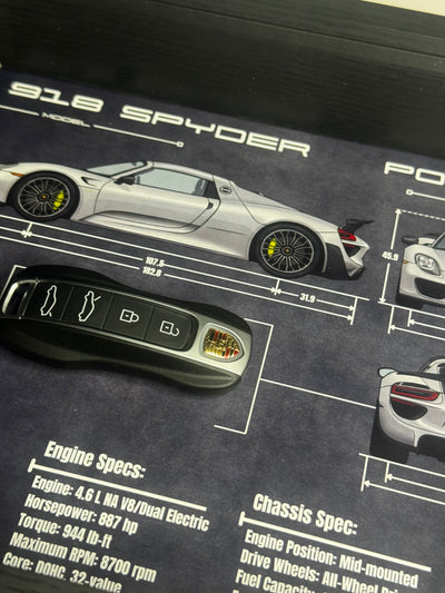 Porsche 918 Spyder Key Blueprint Frame