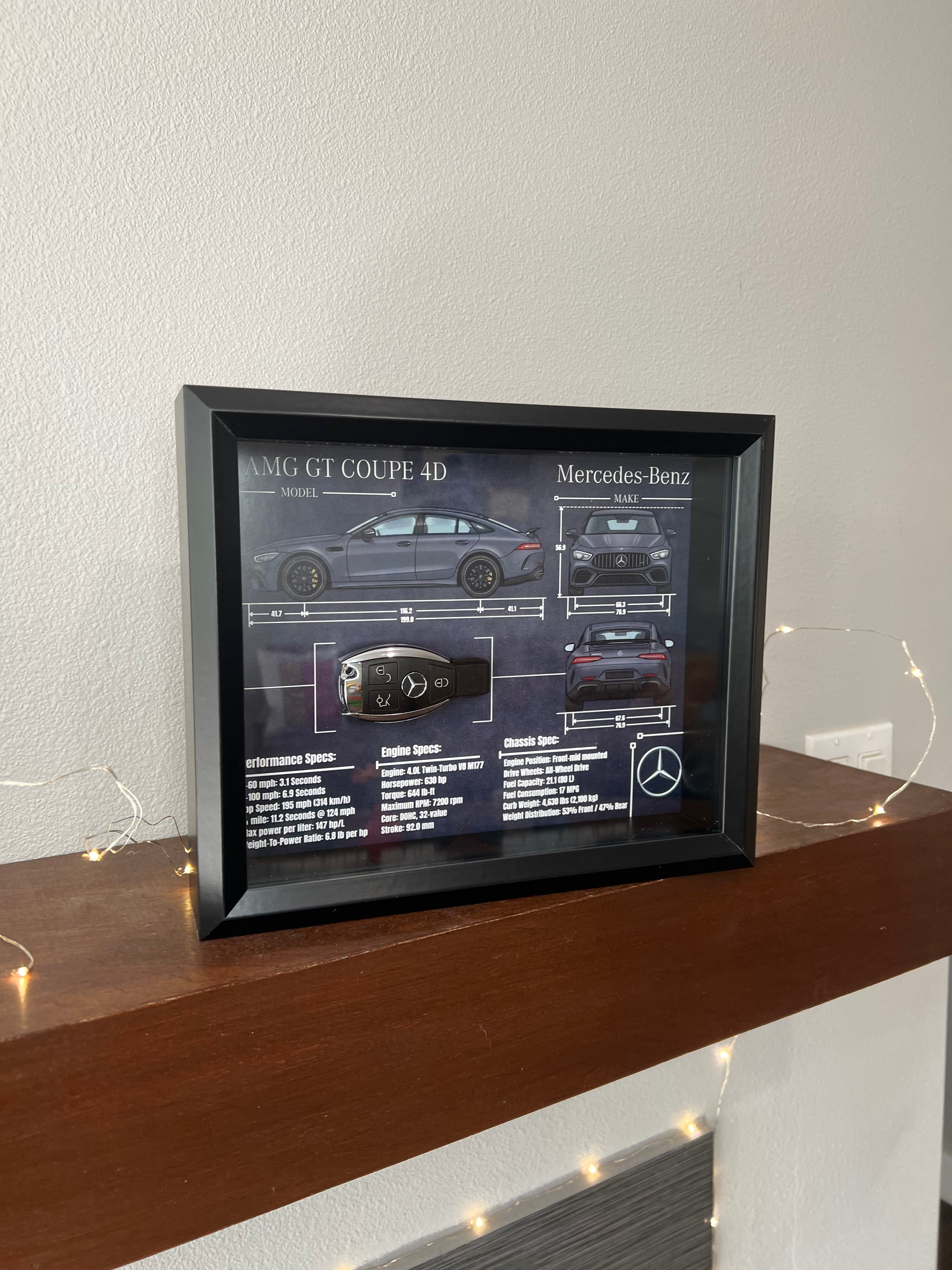 Mercedes-Benz AMG GT 4D Key Blueprint Frame