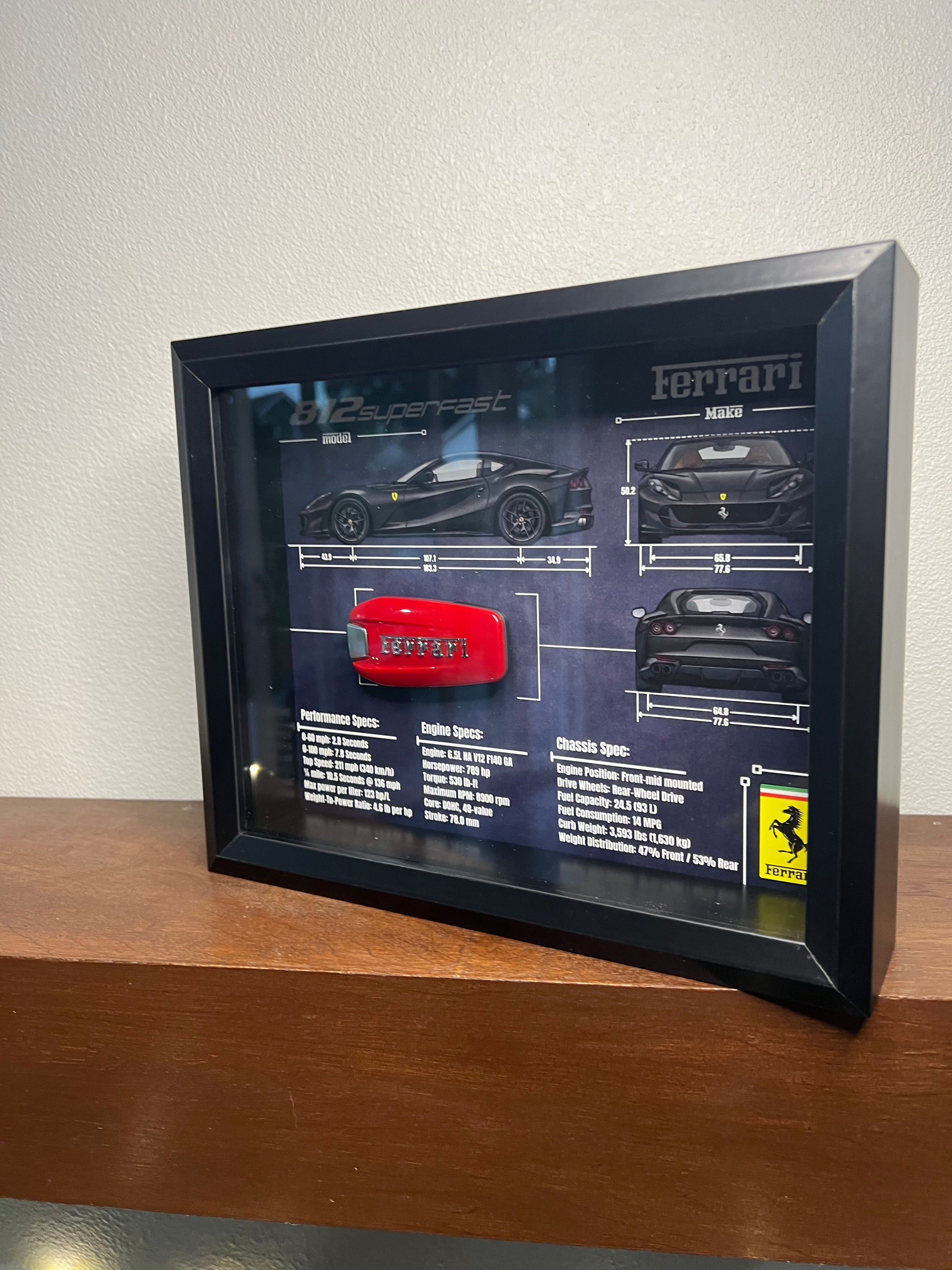 Ferrari 812 Superfast Key Blueprint Frame