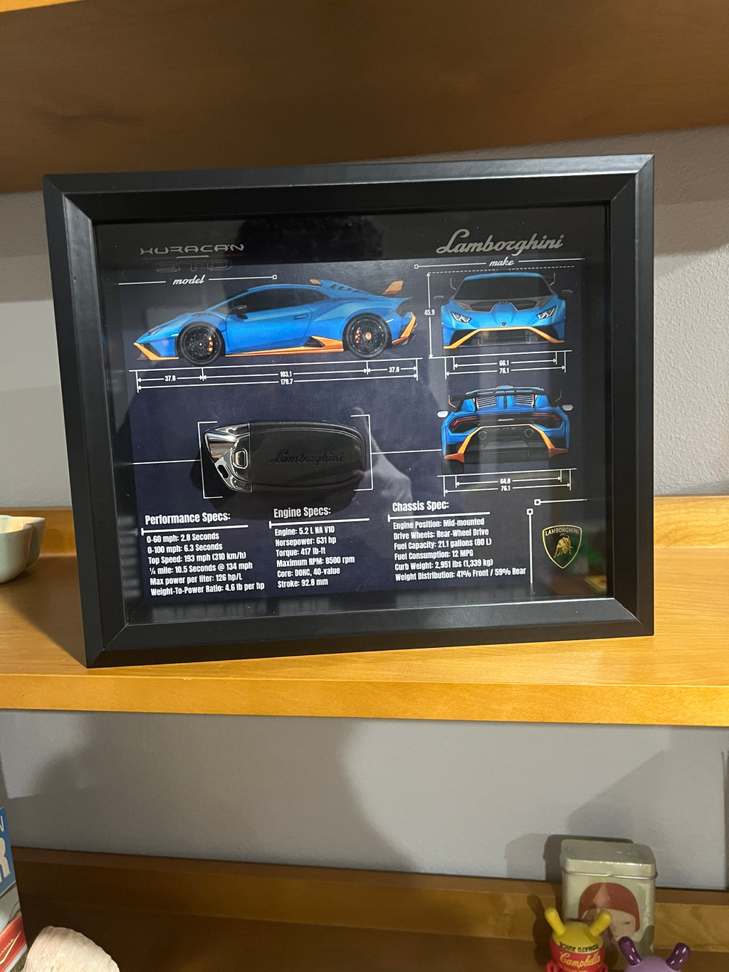 Lamborghini Huracan STO Key Blueprint Frame