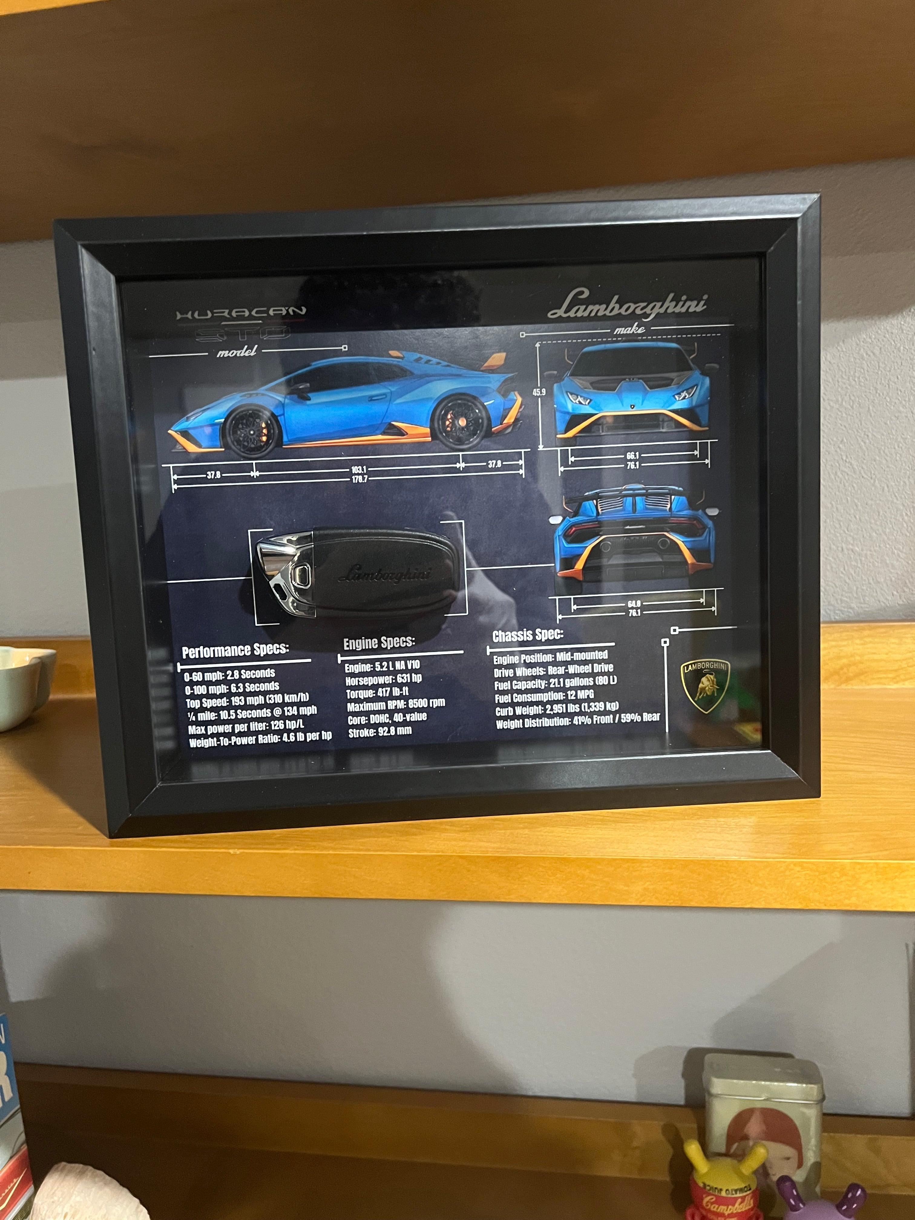 Lamborghini Huracan STO Key Blueprint Frame