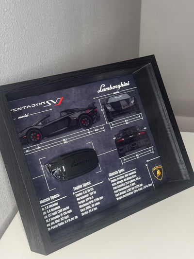 Lamborghini Aventador SVJ Key Blueprint Frame