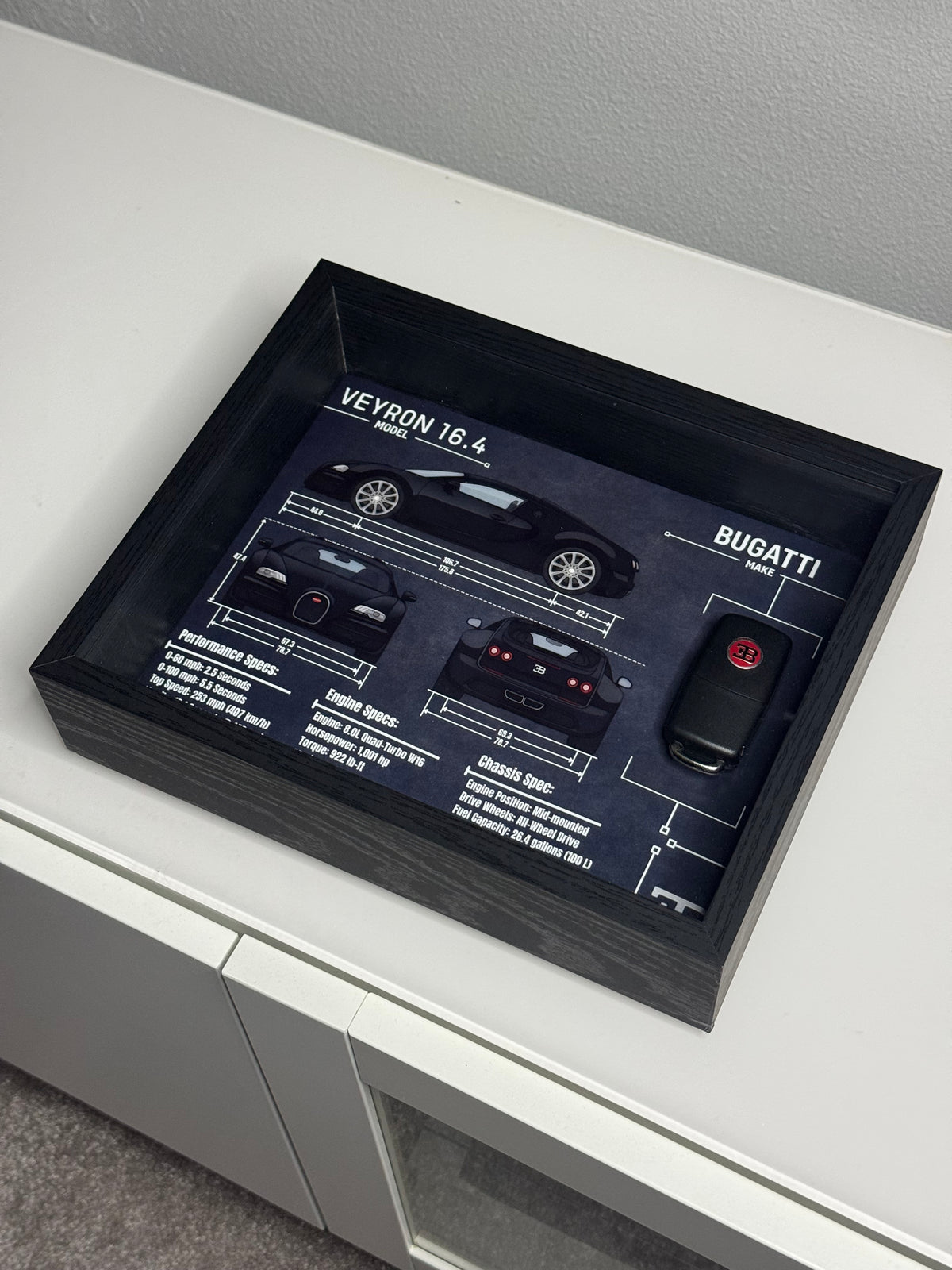 Bugatti Veyron Key Blueprint Frame
