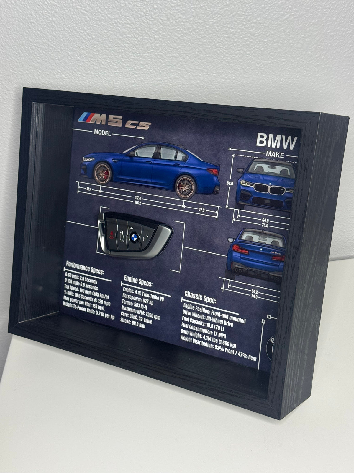 BMW M5 CS Key Blueprint Frame