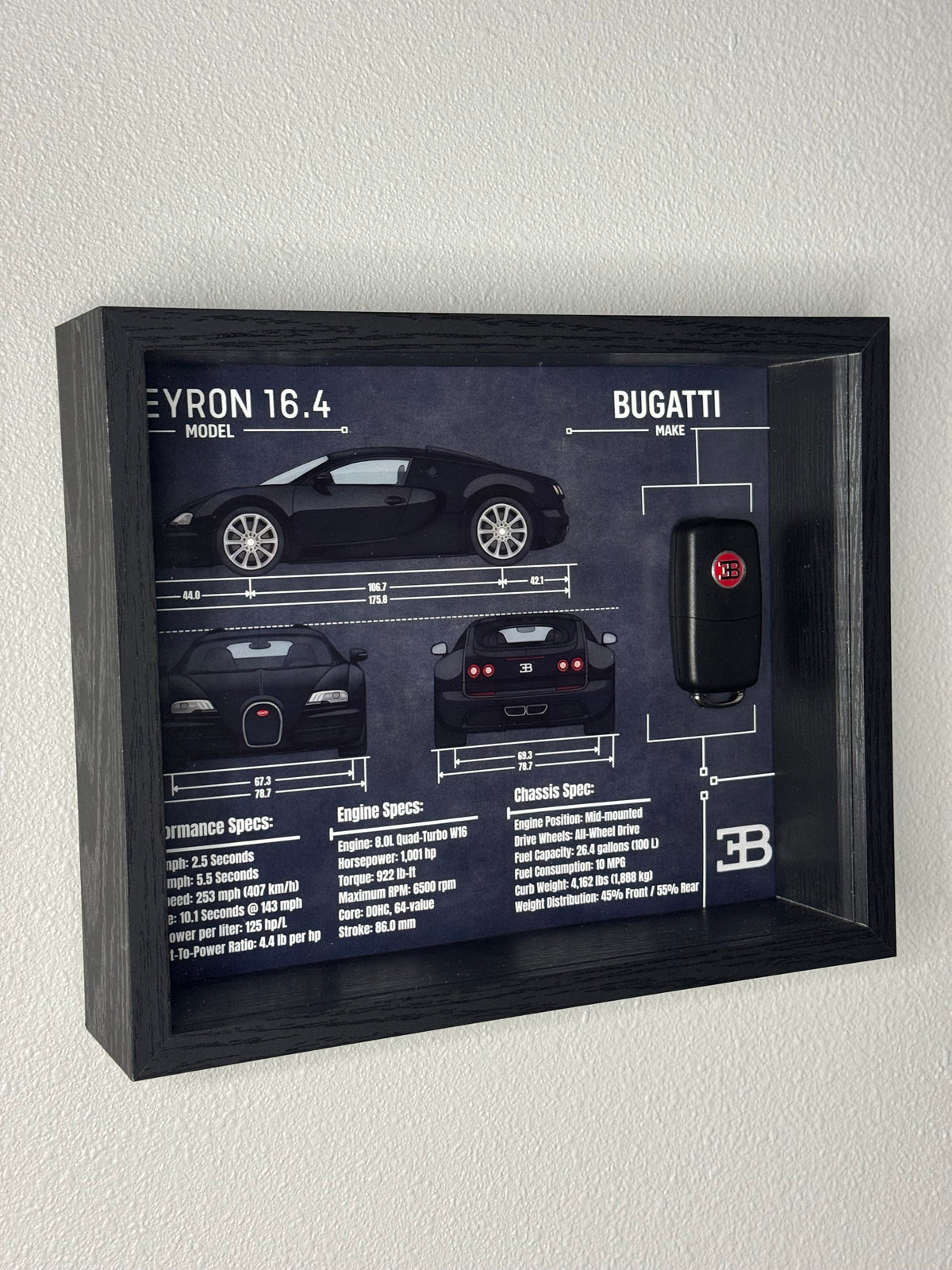 Bugatti Veyron Key Blueprint Frame