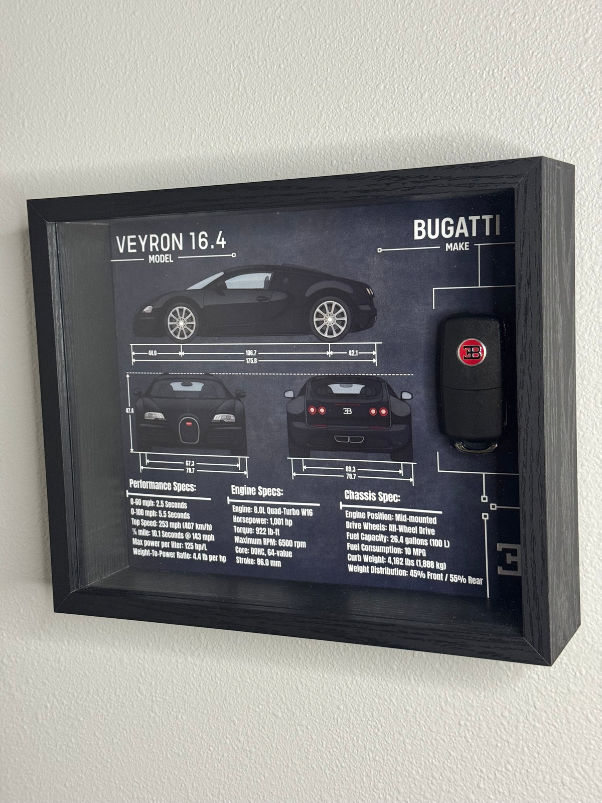 Bugatti Veyron Key Blueprint Frame