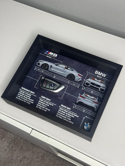 BMW M8 Competition Key Blueprint Frame