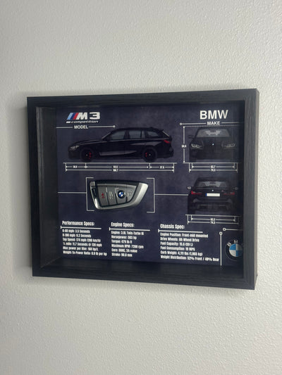BMW M3 Competition Touring Key Blueprint Frame
