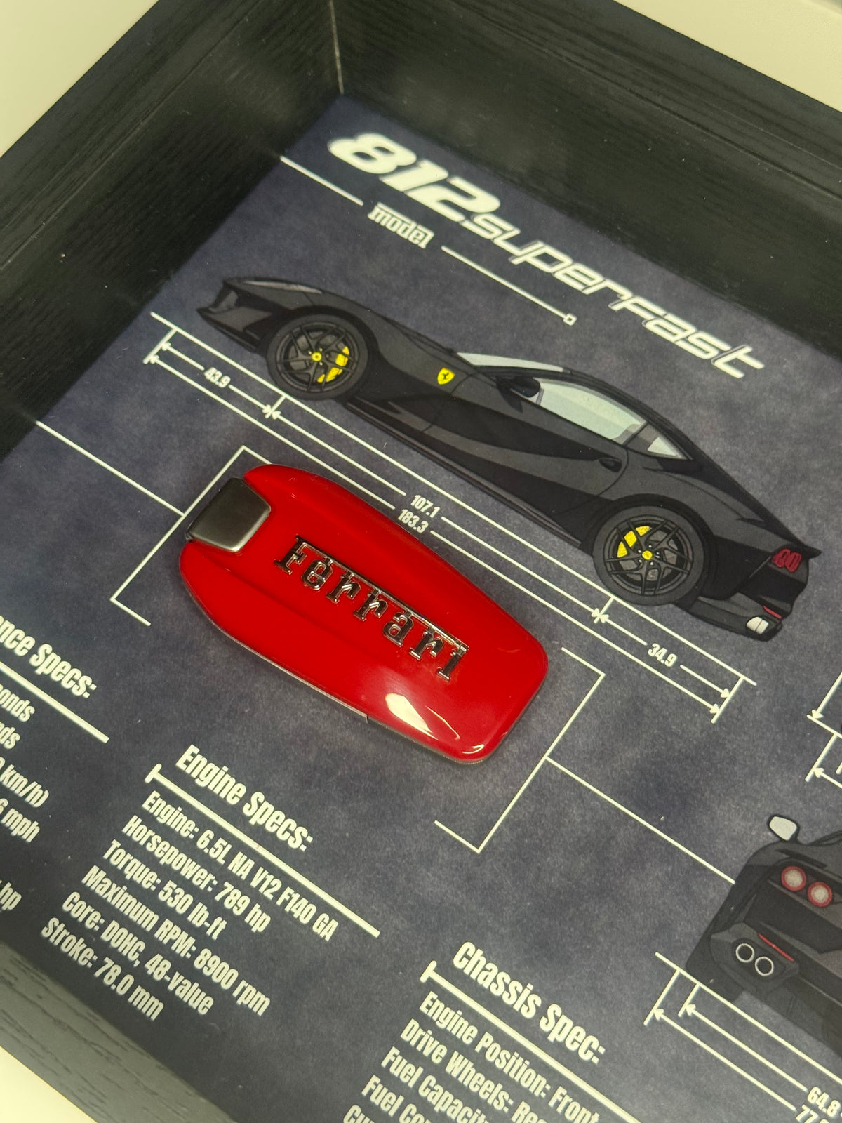 Ferrari 812 Superfast Key Blueprint Frame