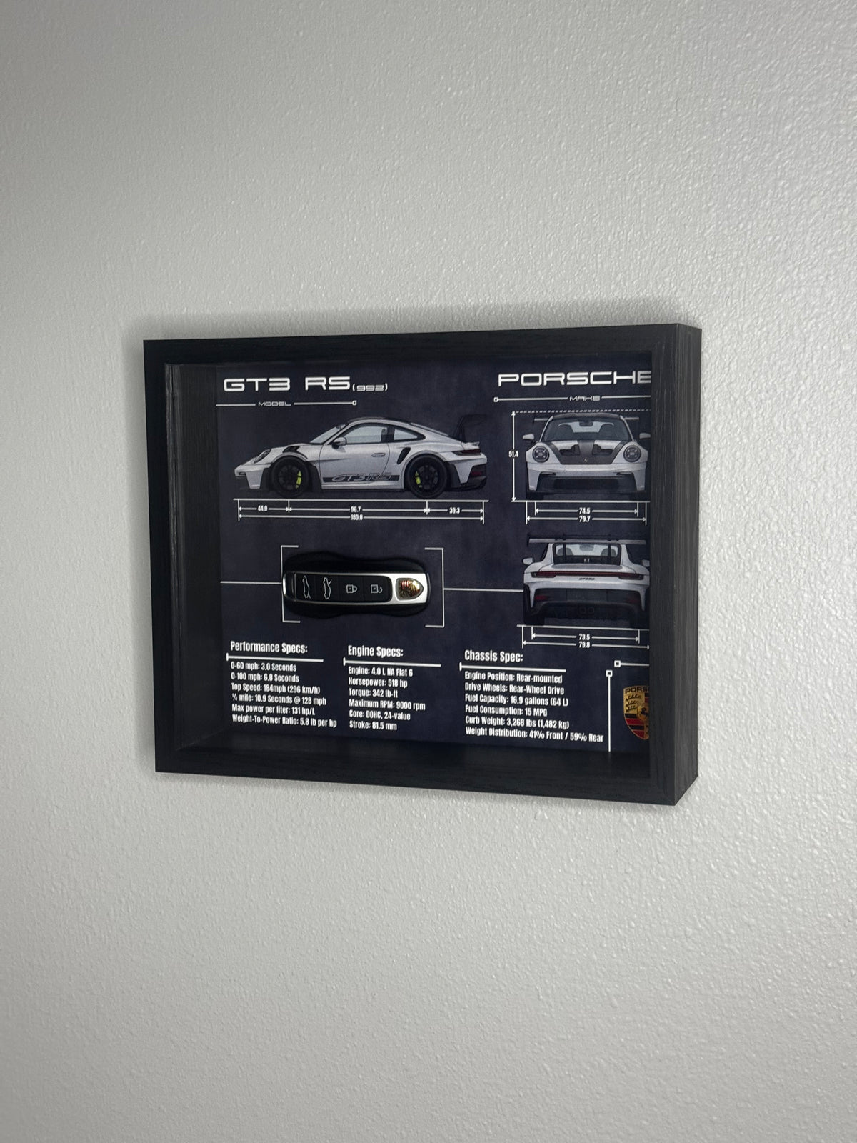 Porsche 911 GT3 RS (992) Key Blueprint Frame