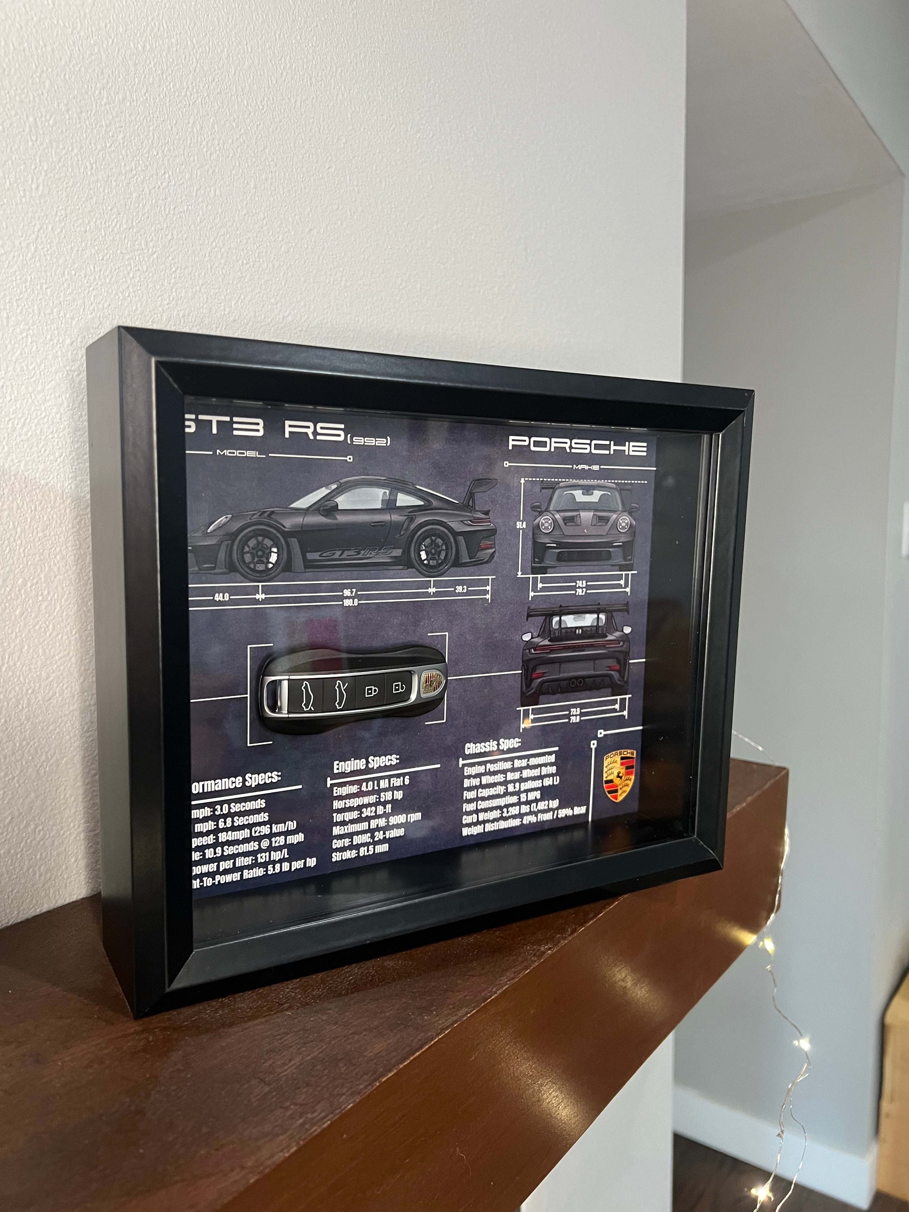 Porsche 911 GT3 RS (992) Key Blueprint Frame