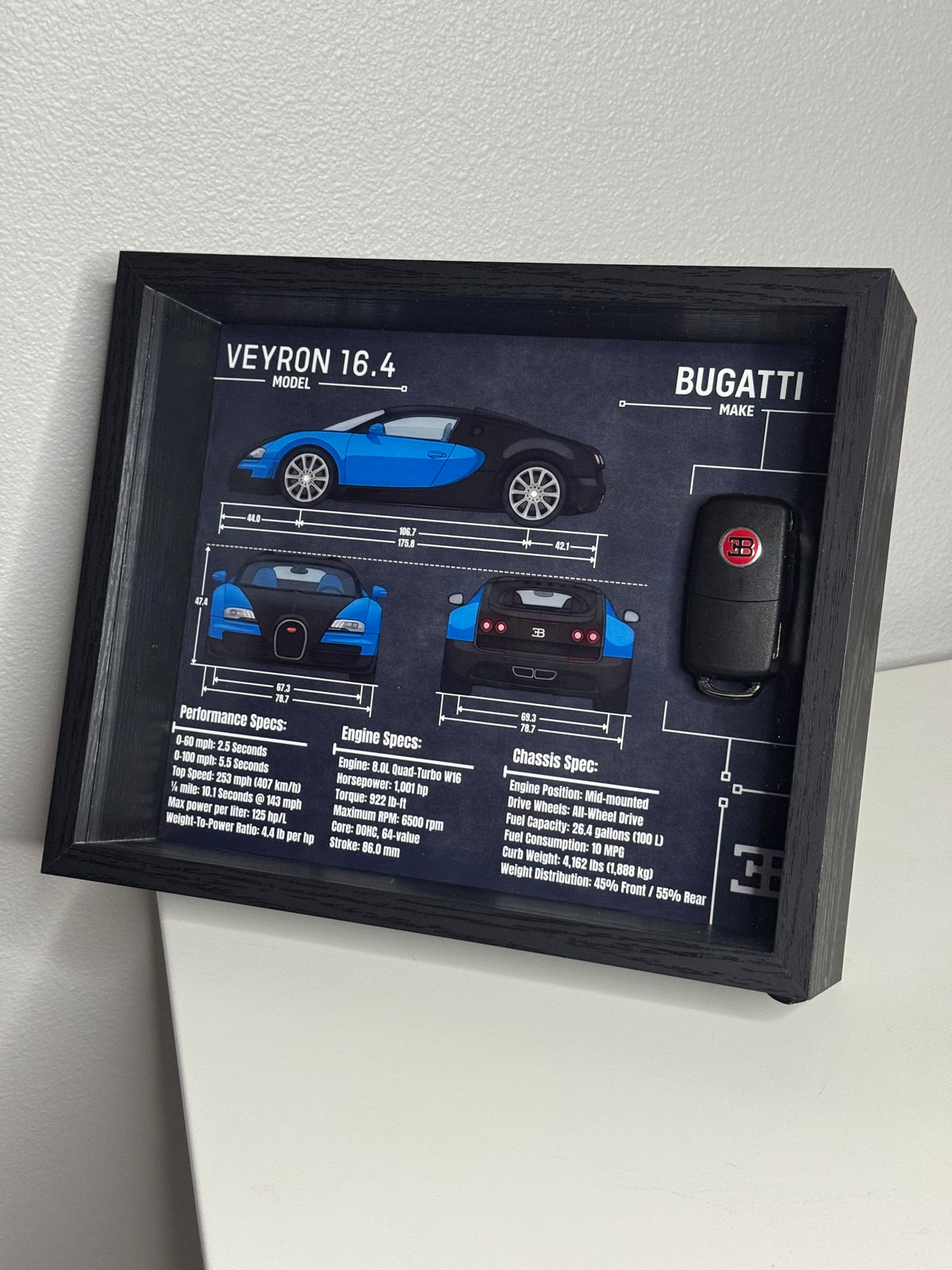 Bugatti Veyron Key Blueprint Frame