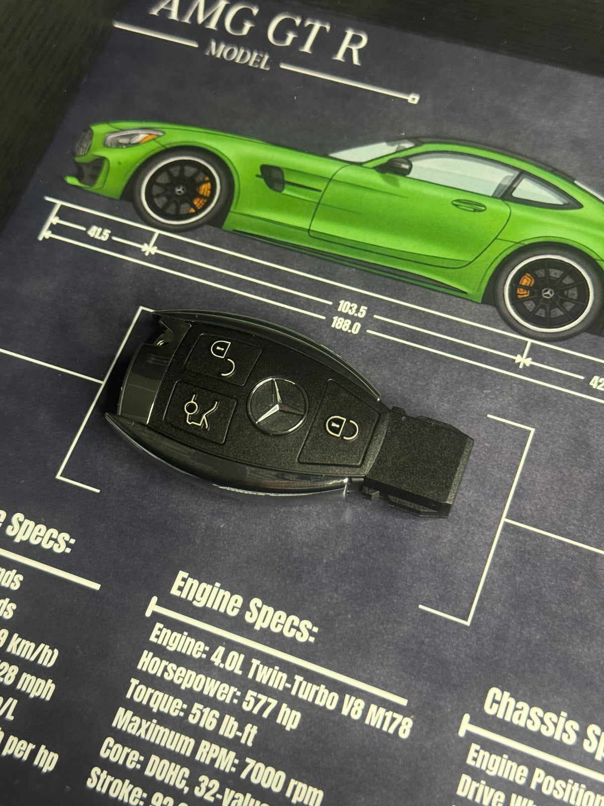 Mercedes-Benz AMG GT R Key Blueprint Frame
