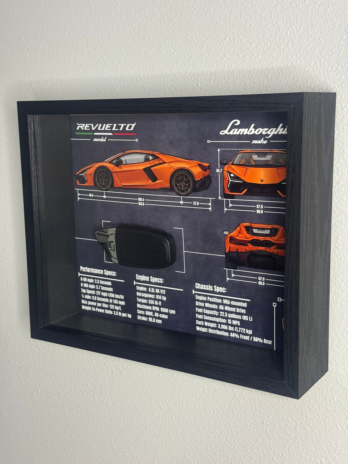 Lamborghini Revuelto Key Blueprint Frame