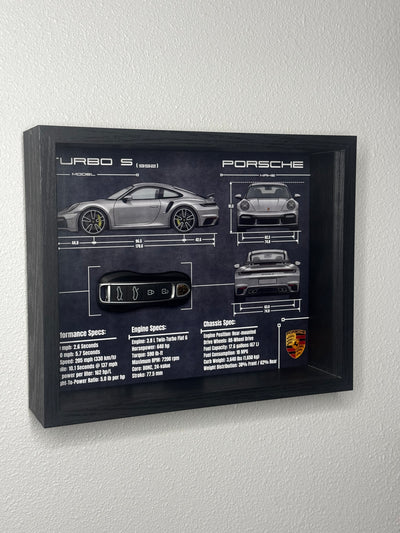 Porsche 911 Turbo S Key Blueprint Frame