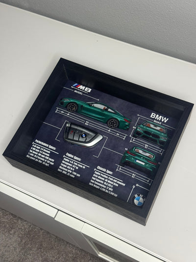BMW M8 Competition Key Blueprint Frame
