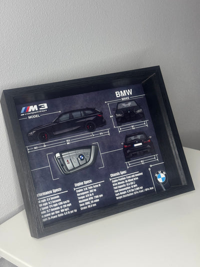 BMW M3 Competition Touring Key Blueprint Frame
