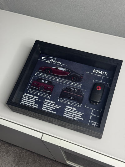 Bugatti Chiron Key Blueprint Frame