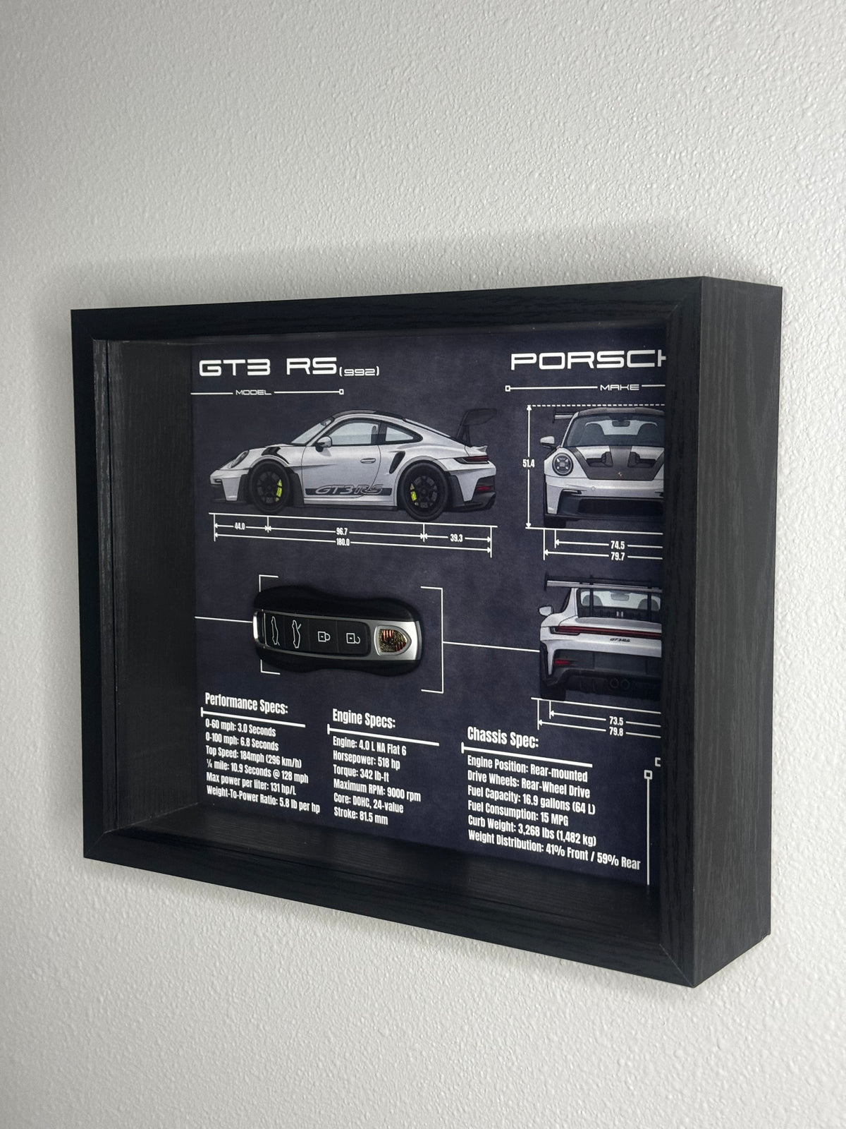 Porsche 911 GT3 RS (992) Key Blueprint Frame