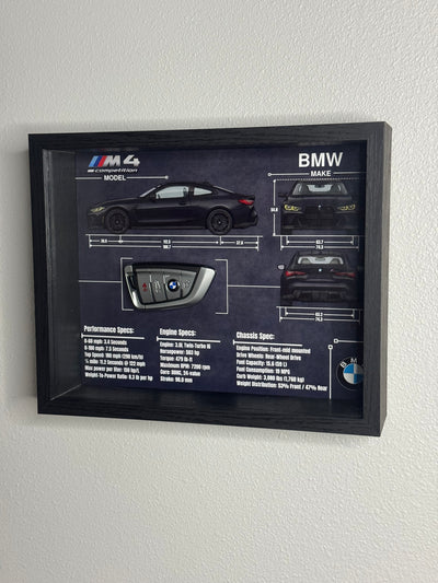 BMW M4 Competition Key Blueprint Frame